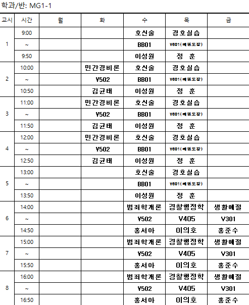강의시간표 정보가 존재하지 않습니다