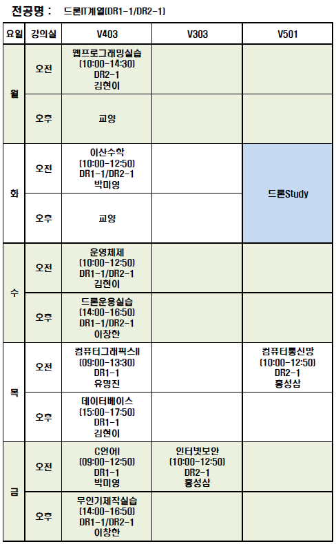 강의시간표 정보가 존재하지 않습니다